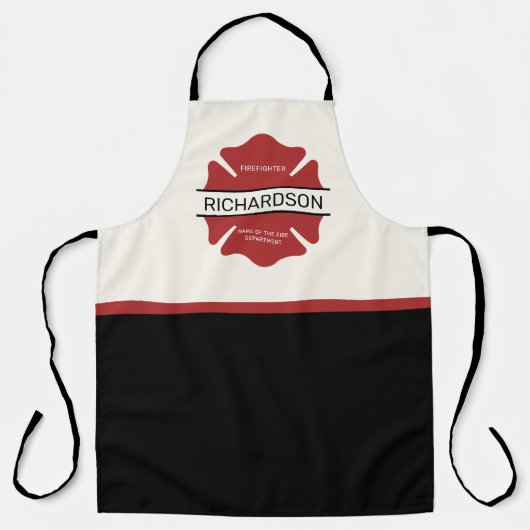 Personalisiertes Rotes Logo-Symbol für den Feuerwe Schürze (Vorderseite)