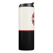 Personalisiertes Rotes Logo-Symbol für den Feuerwe Thermosbecher (Nach links gedreht)
