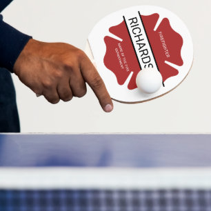 Personalisiertes Rotes Logo-Symbol für den Feuerwe Tischtennis Schläger