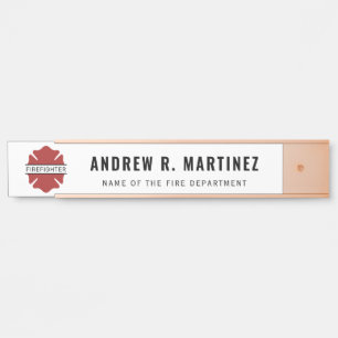 Personalisiertes Rotes Logo-Symbol für den Feuerwe Türschild