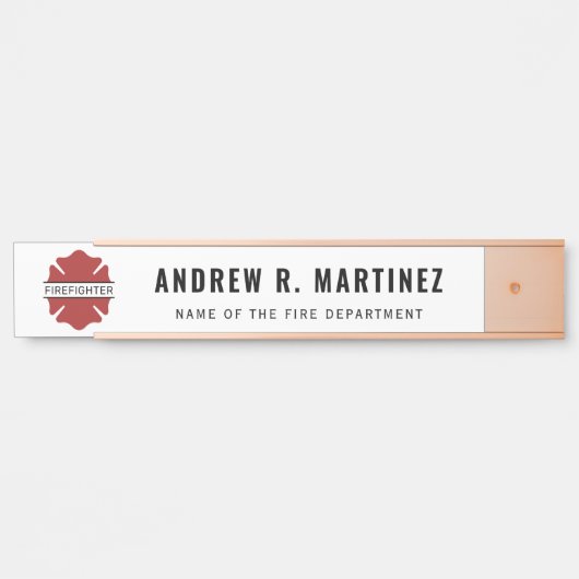 Personalisiertes Rotes Logo-Symbol für den Feuerwe Türschild (Vorderseite )