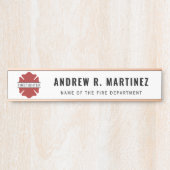 Personalisiertes Rotes Logo-Symbol für den Feuerwe Türschild (Vorderseite )