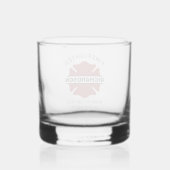 Personalisiertes Rotes Logo-Symbol für den Feuerwe Whiskyglas (Rückseite)