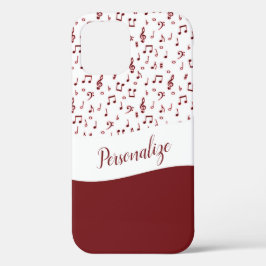 Personalisiertes Rotes Musikthema Case-Mate iPhone Hülle