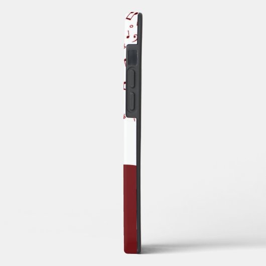 Personalisiertes Rotes Musikthema Case-Mate iPhone Hülle (Rückseite / Links)