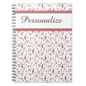 Personalisiertes Rotes Musikthema Notizblock (Vorderseite)