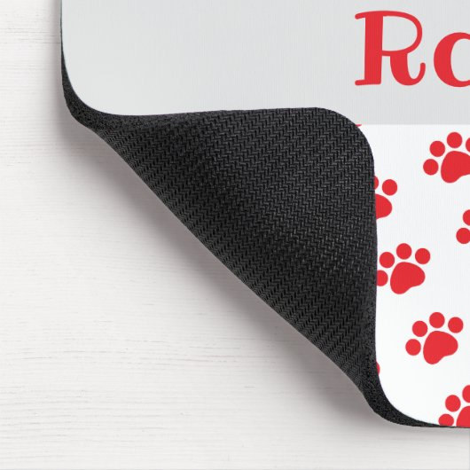 Personalisiertes rotes Muster Mousepad (Ecke)