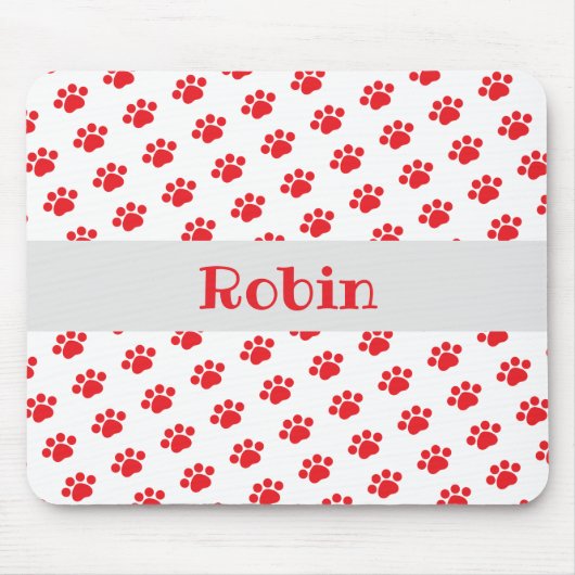 Personalisiertes rotes Muster Mousepad (Vorne)