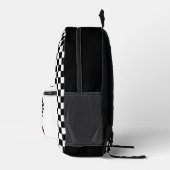 Personalisiertes rotes Rennauto Bedruckter Rucksack (Rechts)