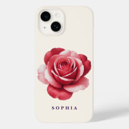 Personalisiertes rotes Rosen-Handyhülle Elegant Ro Case-Mate iPhone 14 Hülle