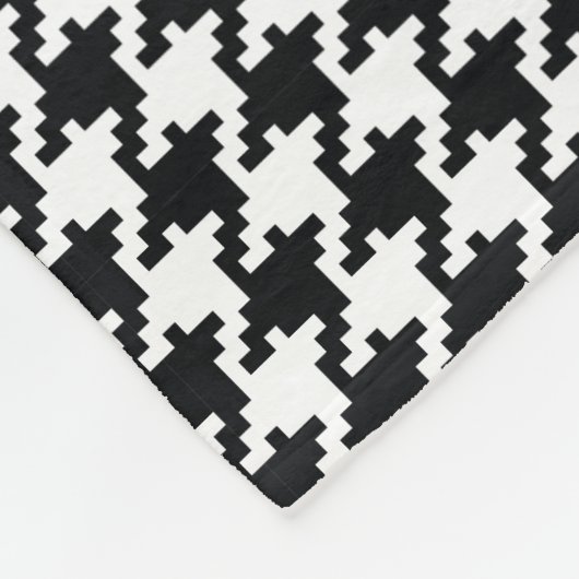 Personalisiertes rotes Schwarz-weißes Fleecedecke (Ecke)