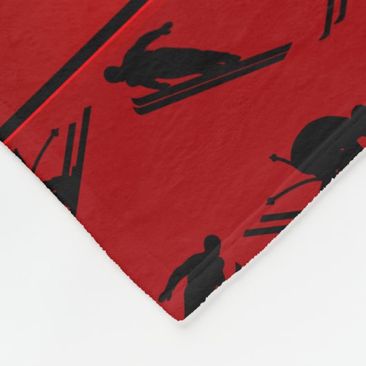 Personalisiertes rotes Skinamensmuster Fleecedecke (Ecke)