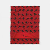 Personalisiertes rotes Skinamensmuster Fleecedecke (Vorderseite)