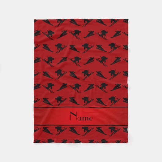 Personalisiertes rotes Skinamensmuster Fleecedecke (Vorderseite)