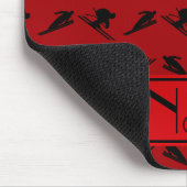 Personalisiertes rotes Skinamensmuster Mousepad (Ecke)