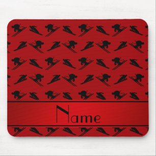 Personalisiertes rotes Skinamensmuster Mousepad