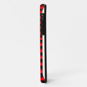 Personalisiertes rotes Streifenmuster Case-Mate iPhone Hülle (Hinten/Links)