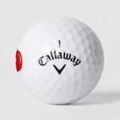 Personalisiertes rotes Tomaten Callaway Golfgesche Golfball (Logo)