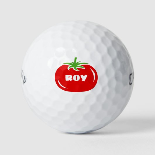 Personalisiertes rotes Tomaten Callaway Golfgesche Golfball (Vorderseite)