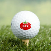 Personalisiertes rotes Tomaten Callaway Golfgesche Golfball (Insitu T-Shirt)