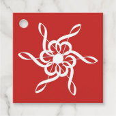 Personalisiertes Rotes Treble Clef Snowflake Musik Geschenkanhänger (Vorderseite)