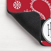 Personalisiertes rotes und weißes mousepad (Ecke)