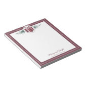 Personalisiertes rotes Weihnachtsgeschenk Notizblock (angewinkelt)