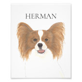 Personalisiertes Rotes & Weißes Papillo Fotodruck (Vorne)