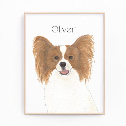 Personalisiertes Rotes & Weißes Papillo Fotodruck