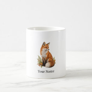 Personalisiertes Rotfuchs-Namens-Waldgeschenk Kaffeetasse