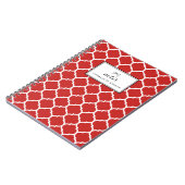 Personalisiertes Rotquatrefolienmuster Notizblock (Linke Seite)