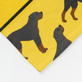 Personalisiertes Rottweiler-Hundsmuster Fleecedecke (Ecke)