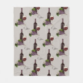 Personalisiertes Rotwein-Muster Fleecedecke (Vorderseite)