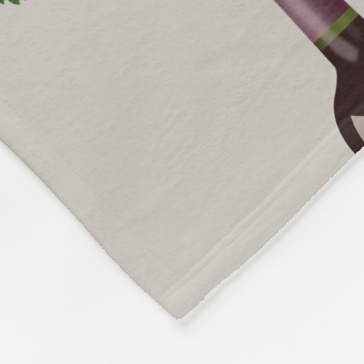 Personalisiertes Rotwein-Muster Fleecedecke (Ecke)