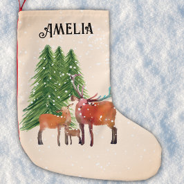 Personalisiertes Rotwild Kleiner Weihnachtsstrumpf