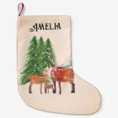Personalisiertes Rotwild Kleiner Weihnachtsstrumpf (Vorderseite)