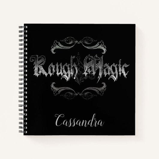 Personalisiertes Rough Magic Spiral Notebook Notizblock (Vorderseite)