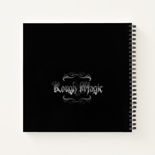 Personalisiertes Rough Magic Spiral Notebook Notizblock (Rückseite)