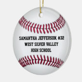 Personalisiertes Round Baseball Sports Ornament (Links)