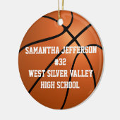 Personalisiertes Round Basketball Sports Ornament (Links)