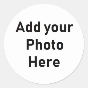 Personalisiertes Round-Foto Kleine Aufkleber