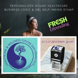 Personalisiertes Round Healthcare Business-Logo un Permastempel