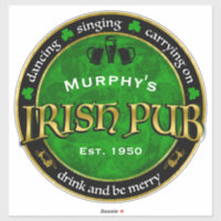 Personalisiertes Round Irish Pub Logo