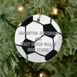 Personalisiertes Round Soccer Ball Sports Ornament