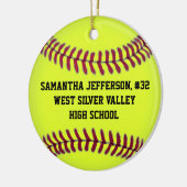 Personalisiertes Round Softball Sports Ornament (Links)