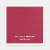 Personalisiertes Ruby 40-jähriges Hochzeitsjubiläu Serviette (Vorderseite)