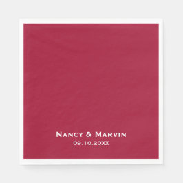 Personalisiertes Ruby 40-jähriges Hochzeitsjubiläu Serviette