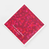 Personalisiertes Ruby 40-jähriges Hochzeitsjubiläu Serviette (Ecke)