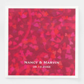 Personalisiertes Ruby 40-jähriges Hochzeitsjubiläu Serviette (Vorderseite)