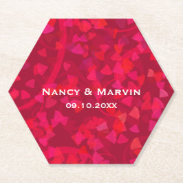 Personalisiertes Ruby 40-jähriges Hochzeitsjubiläu Untersetzer